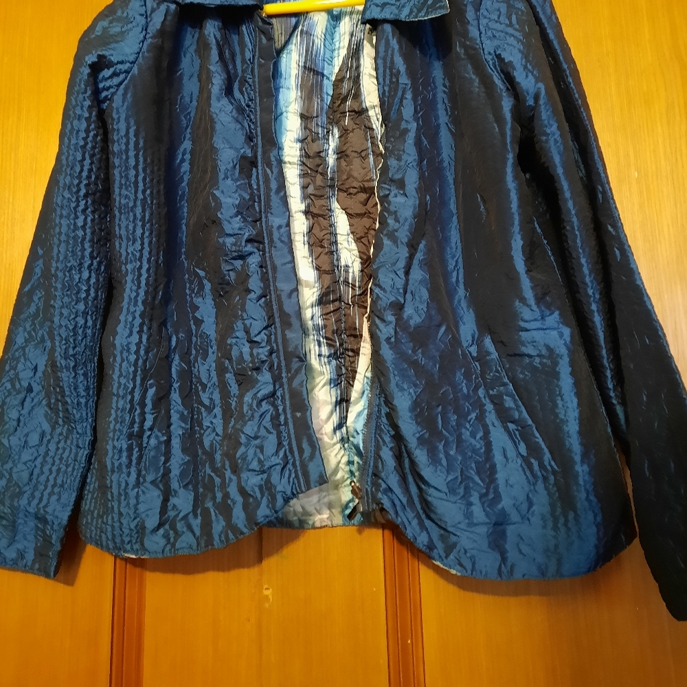 women's reversible jacket , Large, used , blue color